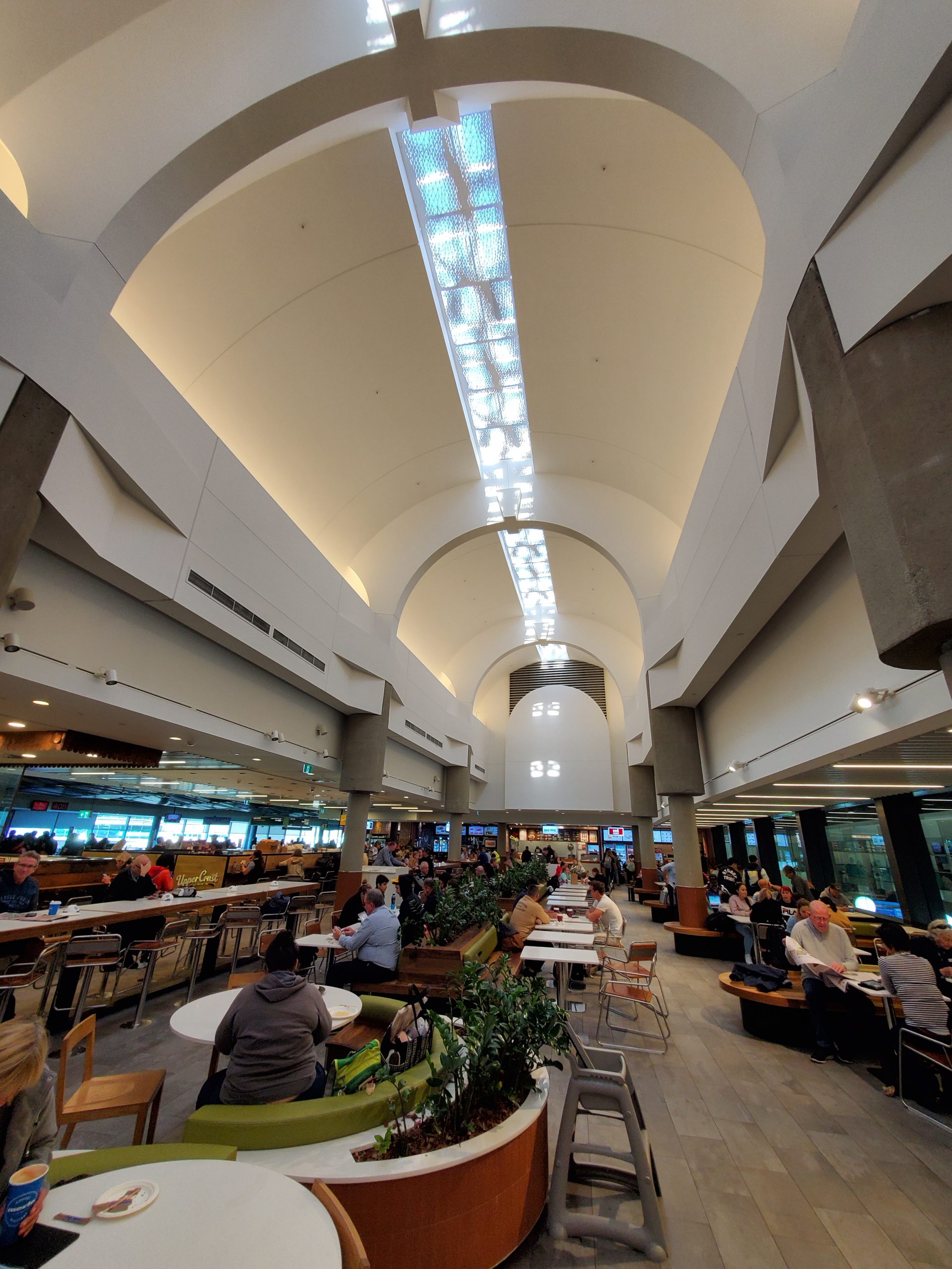 brisbane airport skylight roof view from indoors